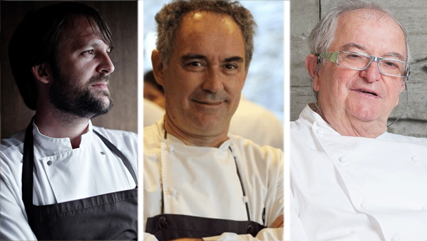 René Redzepi, Feran Adrià y Juan Mari Arzak