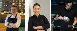 Imagen de Antonia Pagano, Inma Yegles y Romà Gómez, finalistas de la mejor receta asiática