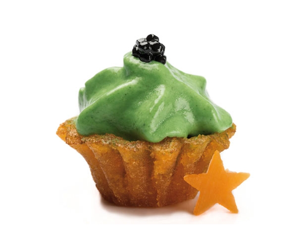 Cupcake de trufa y codorniz Cupcake de trufa y codorniz