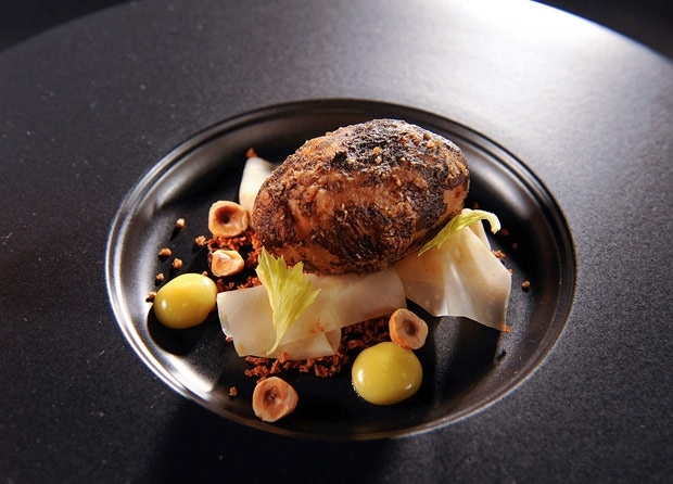 Apio nabo, cebada, heno y avellana, receta ganadora del Young Chef 2015 Apio nabo, cebada, heno y avellana, receta ganadora del Young Chef 2015