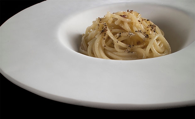 Espaguetis al queso y whisky, de Enrico Crippa
