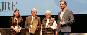 Imagen de Pedro Monje, Arzak, Teresa Gutiérrez y David Gil, entre los premiados por JRE